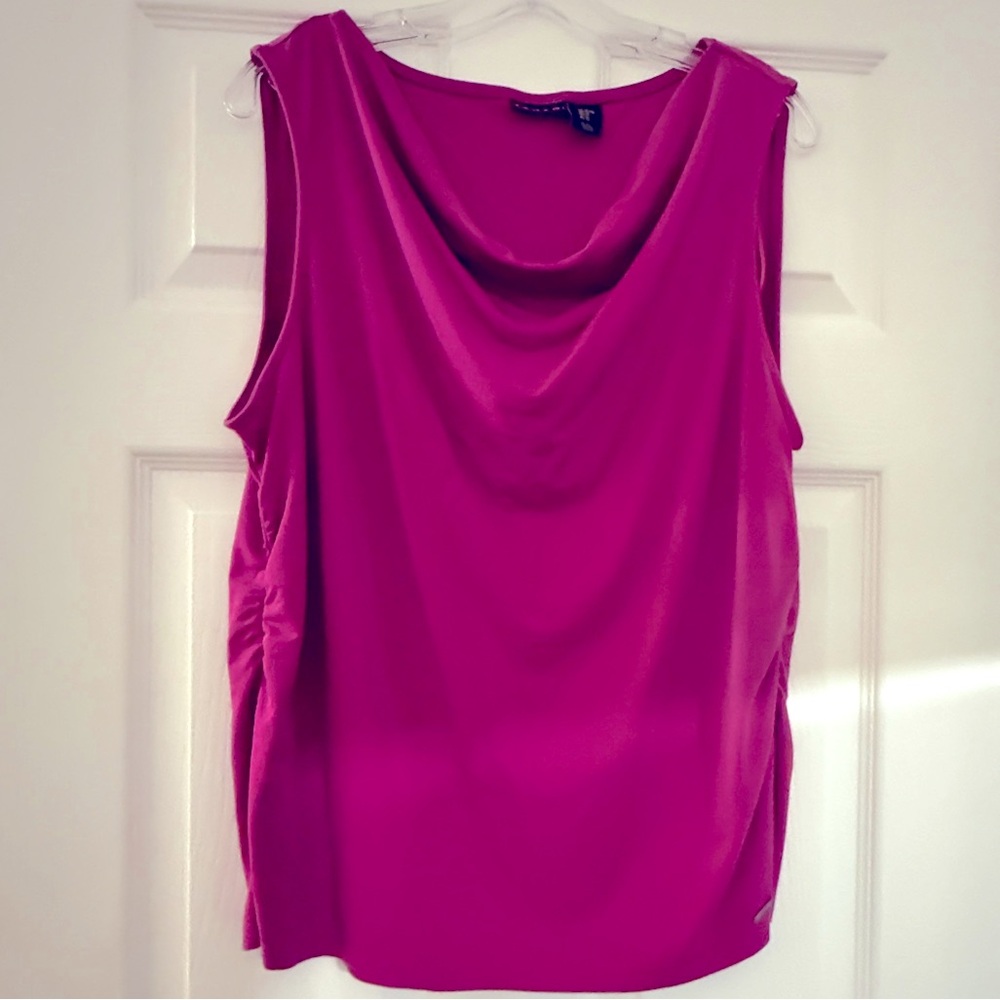 Tahari - Women's Burgundy Sleeveless Top